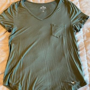 Hollister Short Sleeve Tee-Army Green